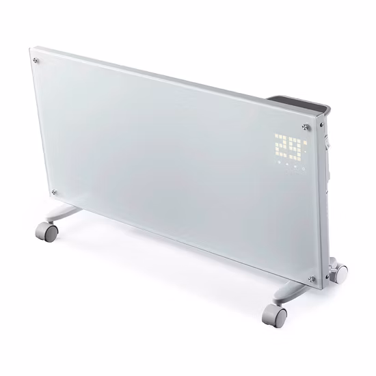 Chauffage à convection électrique 2000 W, panneau de verre, panneau chauffant infrarouge, convecteur mural, chauffage domestique, chauffage PTC, chauffage infrarouge, ventilateur